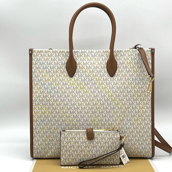 Michael Kors Large Mirella Tote Bag & Double Zip Wallet Wristlet - Picture 4 of 11